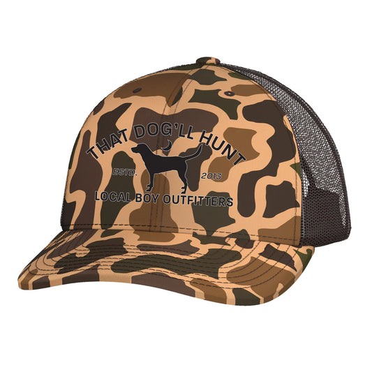 Local Boy That Dog'll Hunt Hat - Old School/Brown