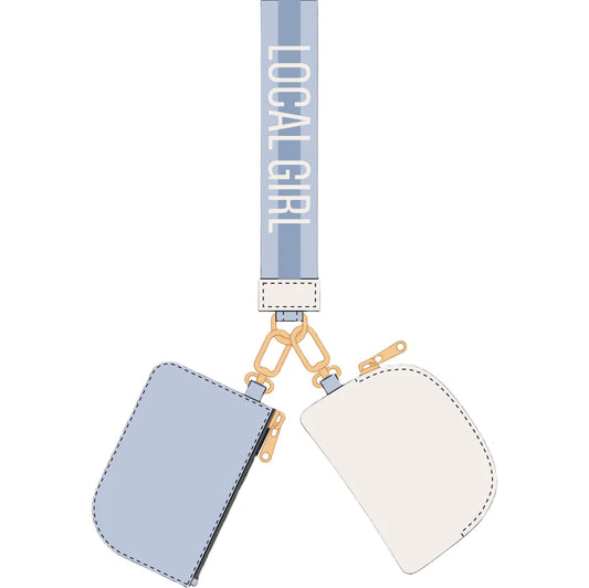 Local Girl Dual Wristlet - Periwinkle