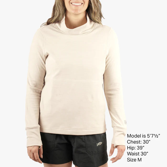 Aftco Women's Coastal Layer Funnel Neck - Pelican Heather