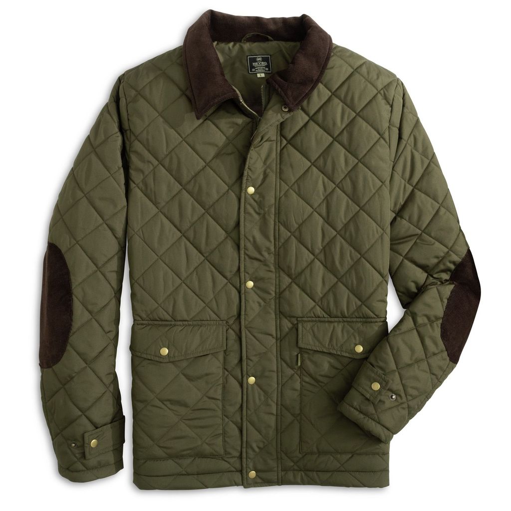 Heybo Evans Quilted Jacket - Olive/Brown
