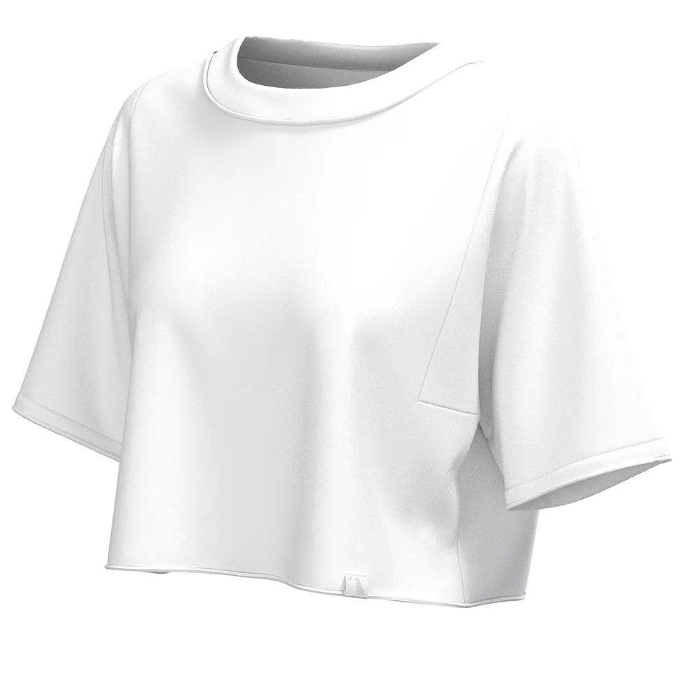 Local Girl Boxy Crop Tee - White