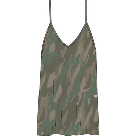 Marsh Wear Women's Buxton Romper Dress - Thyme Lowland Camo