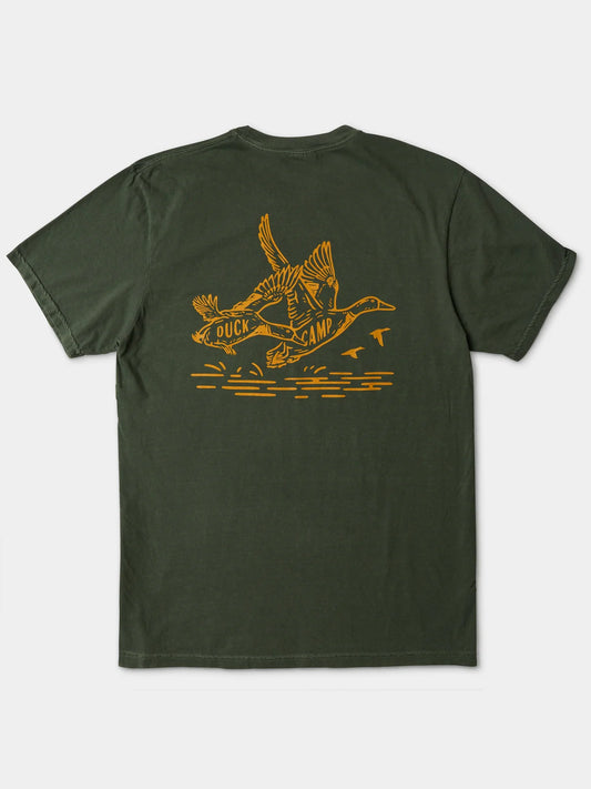 Duck Camp Flight Of The Mallards Tee - Moss Green