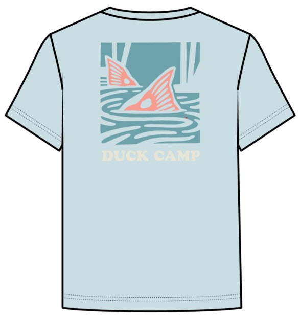 Duck Camp Redfish Tail Tee - Ice water