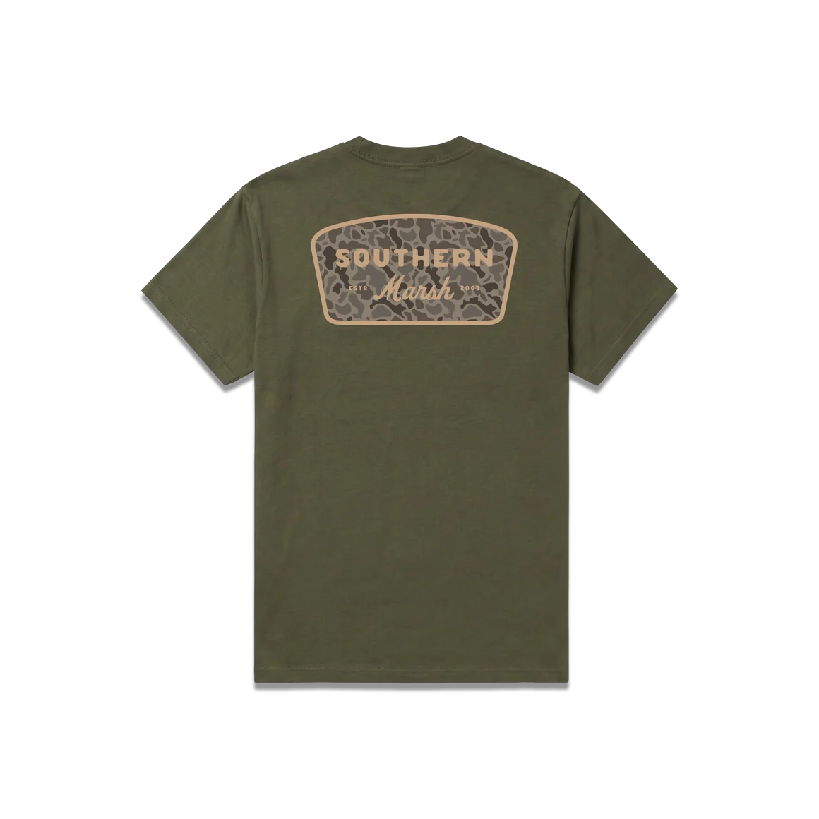 Southern Marsh Youth Retro Camo Tee - Dark Olive