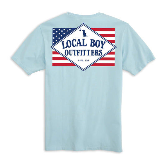 Local Boy Youth Founder's Flag America T-Shirt
