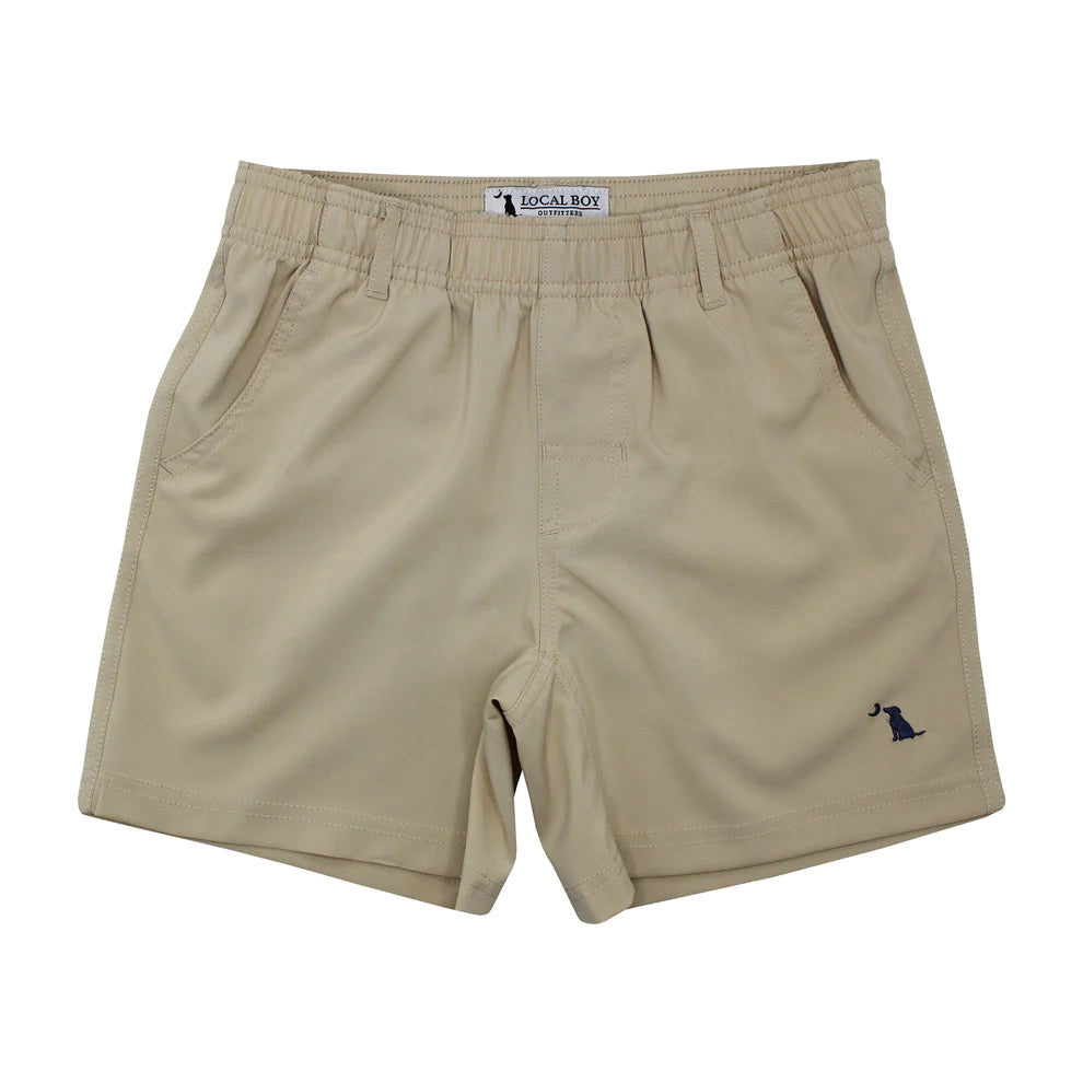 Local Boy Youth Volley Shorts -Khaki