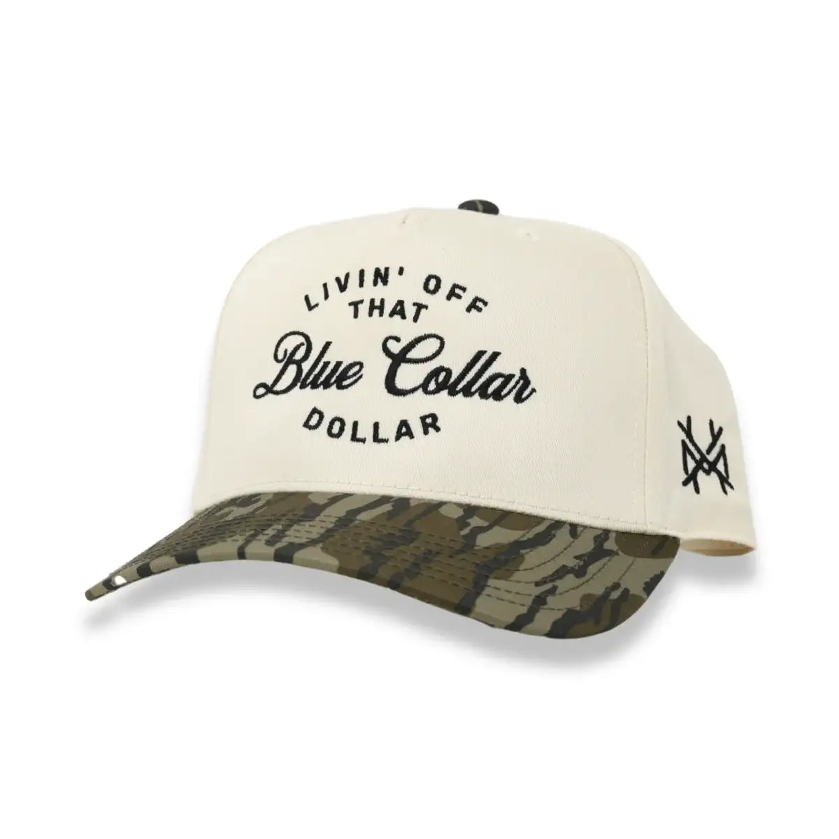 Mad Hatter Blue Collar Dollar Hat Retro Mossy Oak Bottomland/Natural