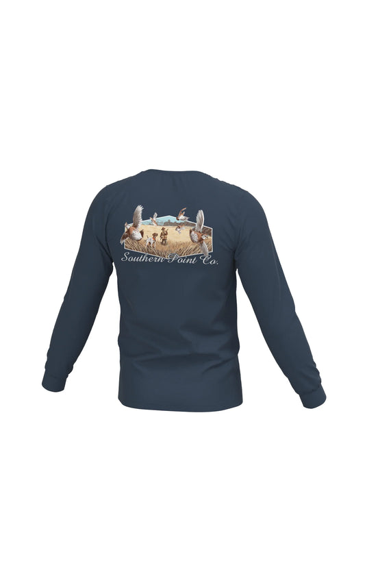 Southern Point Covey Rise L/S Pocket Tee -Midnight Navy