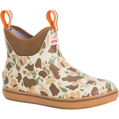 Xtra Tuf Ankle Deck Boot- Duck Camo/Tan