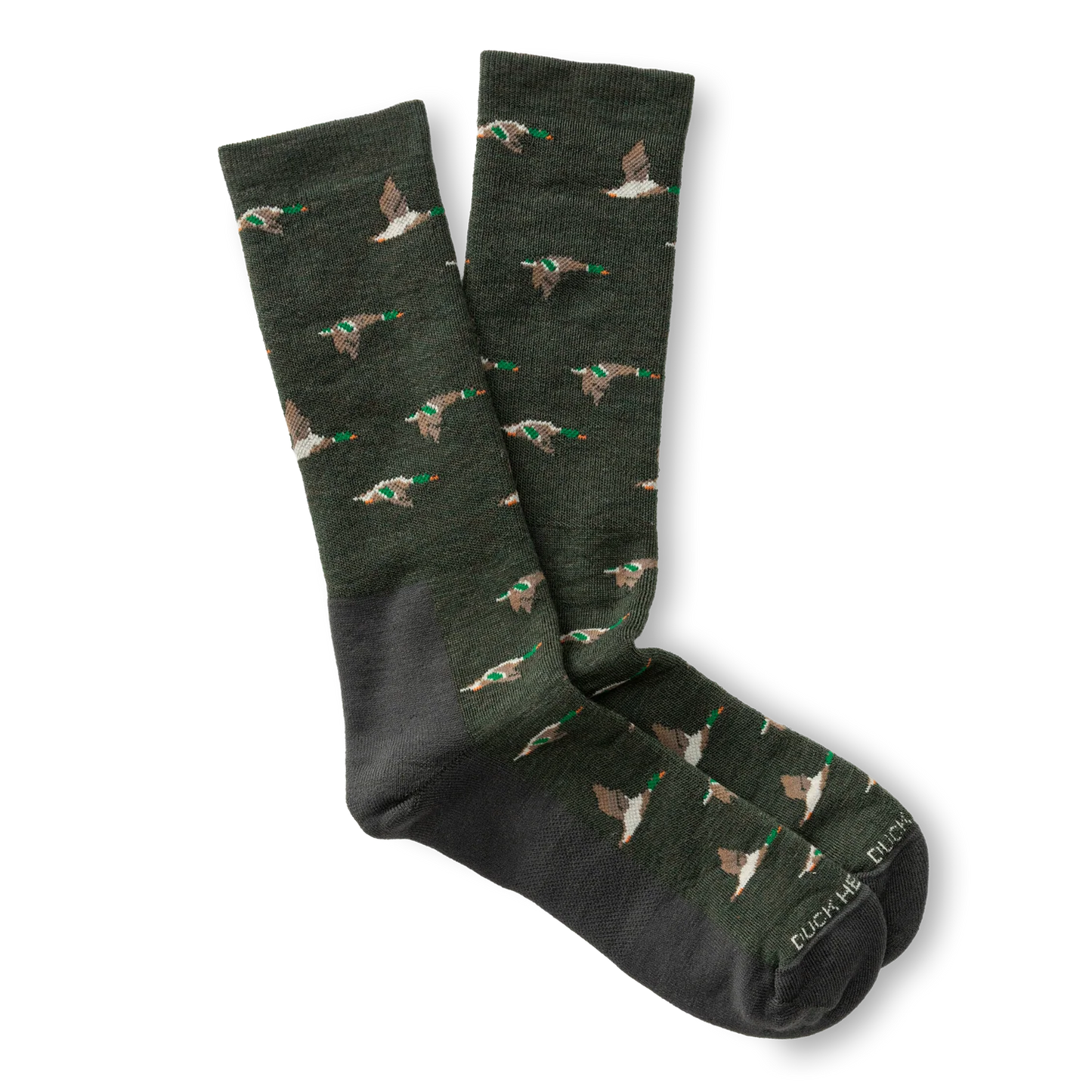 Duck Head Mallard Merino Wool Sporting Sock - Dark Forest Green Heather