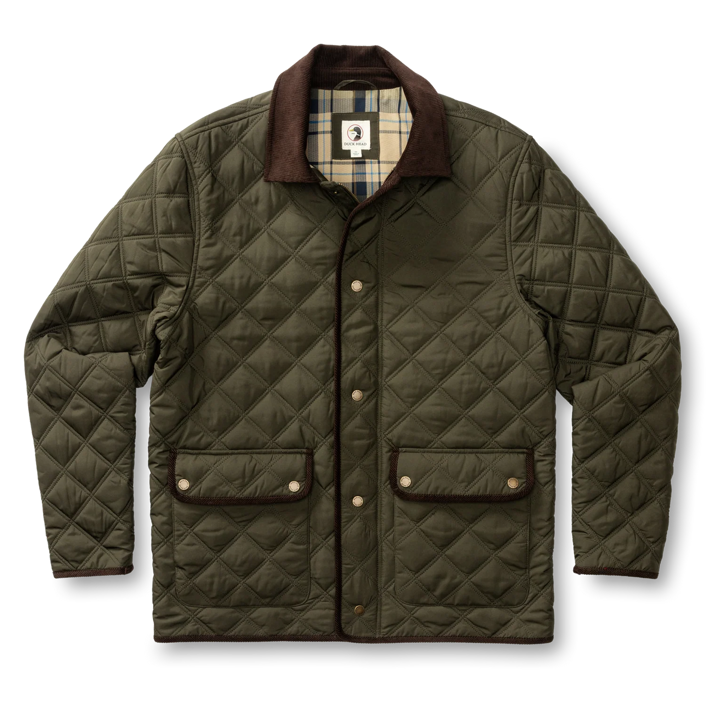 Duck Head Fremont Lodge Performance Quilted Jacket - Dark Forest Green