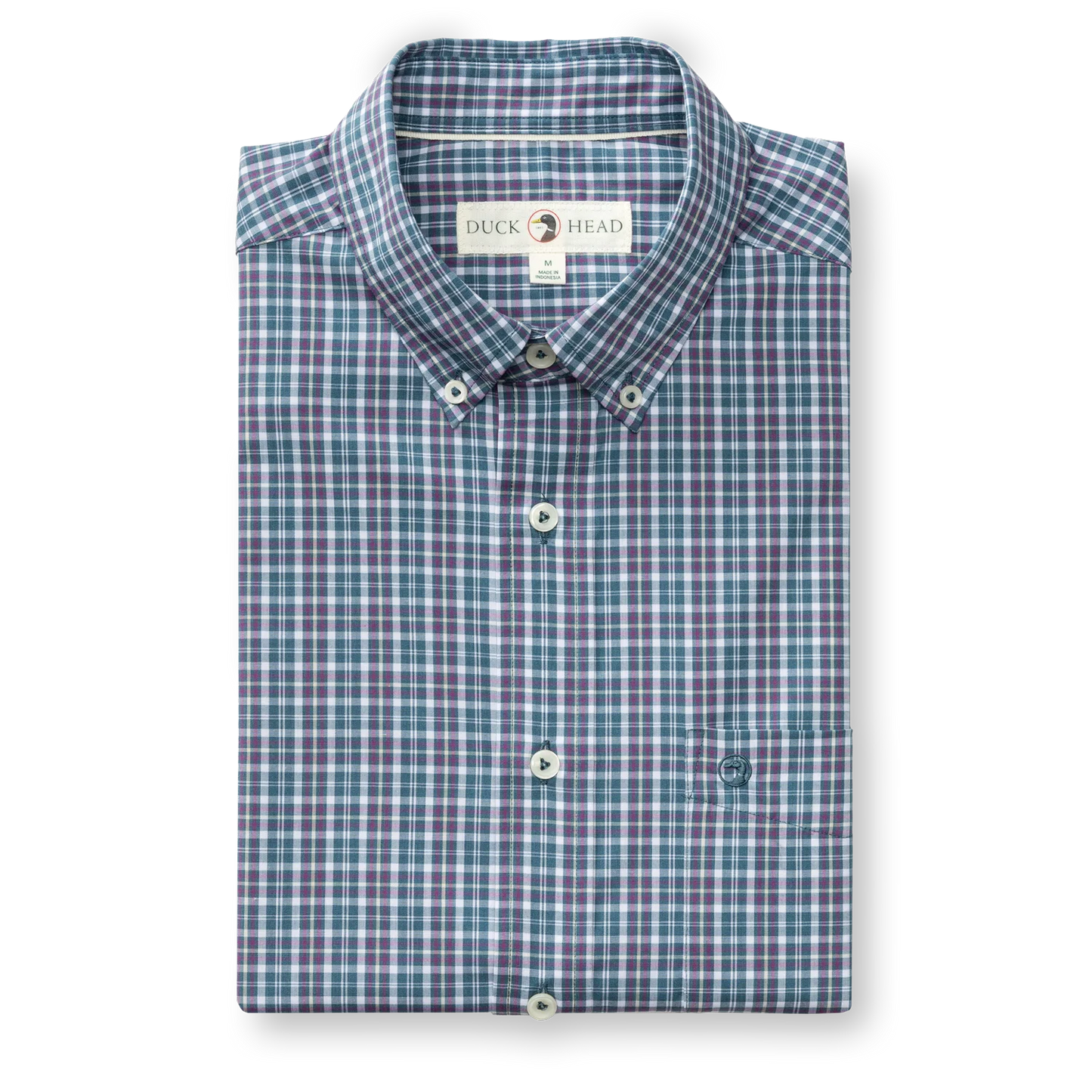 Duck Head Performance Poplin Sport Shirt - Stormy Teal