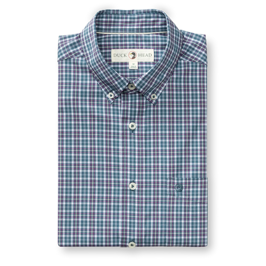 Duck Head Performance Poplin Sport Shirt - Stormy Teal