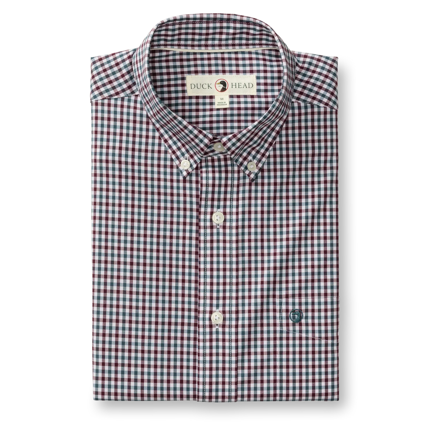 Duck Head Performance Poplin Sport Shirt Merill Gingham - Fig