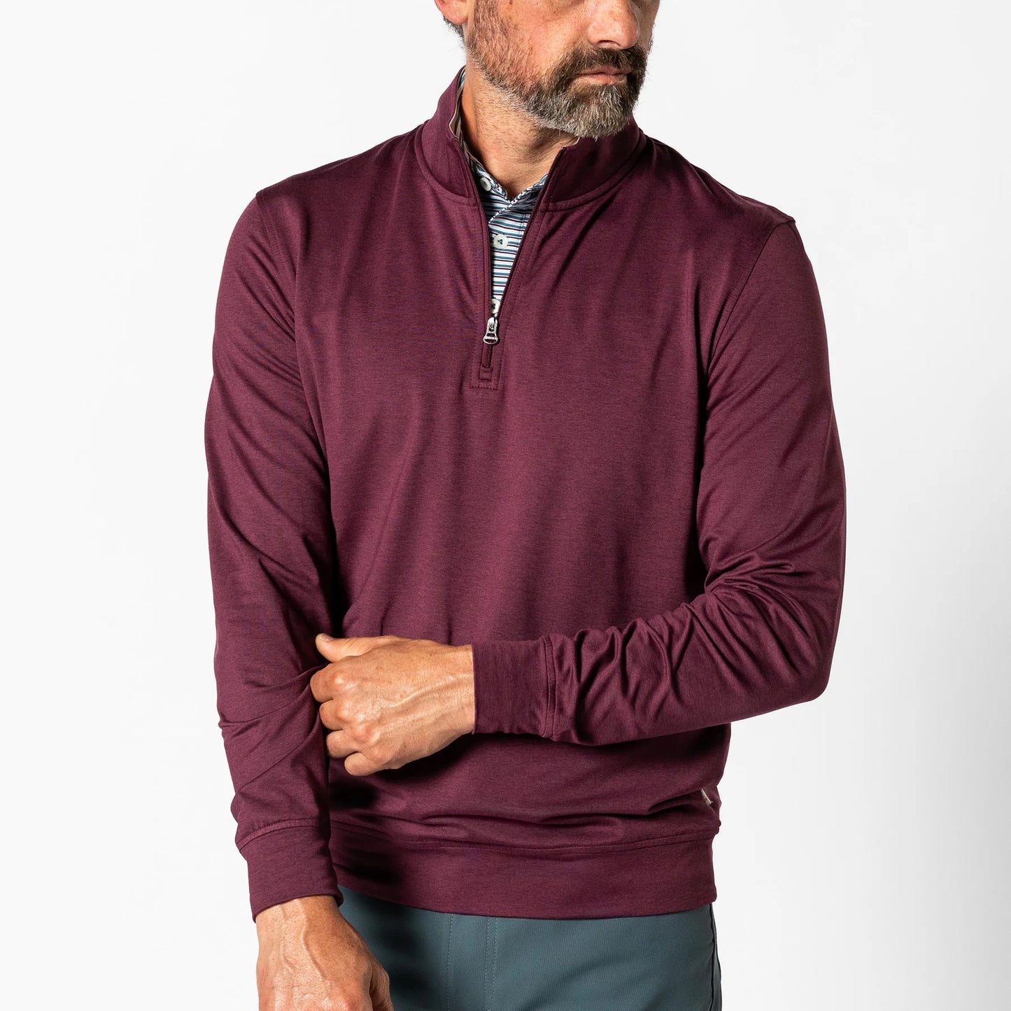 Duck Head Long Drive Performance 1/4 Zip Pullover - Fig