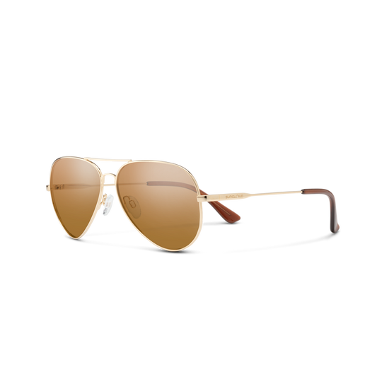 Suncloud Sunglasses Gold + Polarized Brown