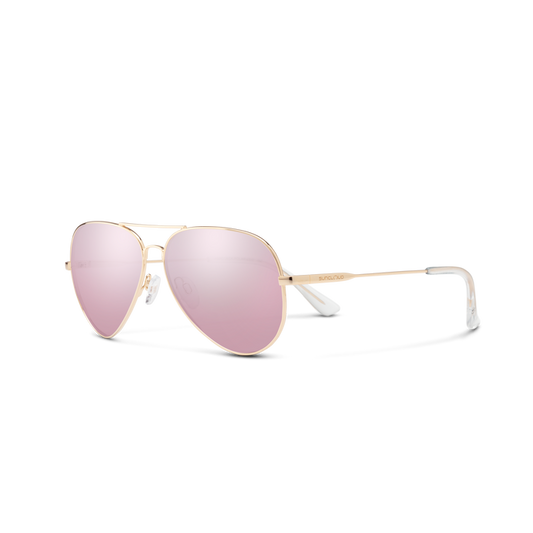 Suncloud Sunglasses Rose Gold + Polarized Pink Gold Mirror