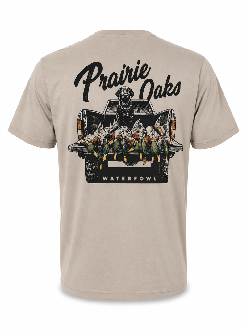 Prairie Oaks Mallard Limits Tee - Latte