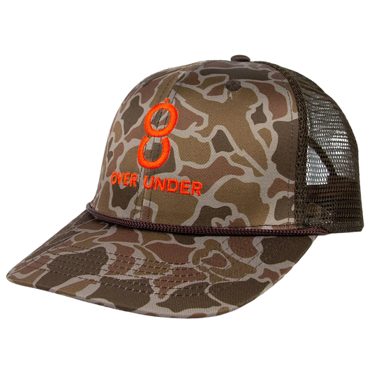 Over Under Double Barrel Mesh Back Hat- Duck Camo