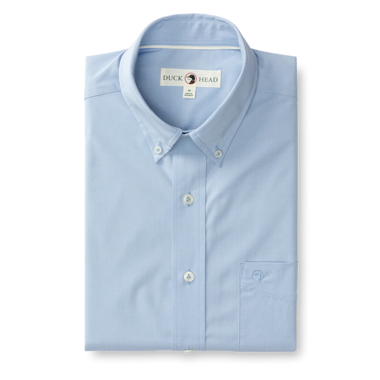 Duck Head Performance Poplin Sport Shirt Boyce Solid - Light Blue