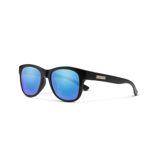 Suncloud Sunglasses Matte Black + Polarized Blue Mirror Lens