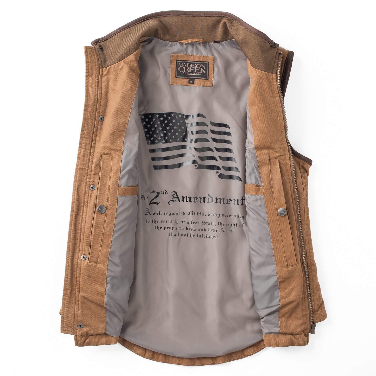 Madison Creek Outfitters Vista Twill Conceal Carry Vest -Tan