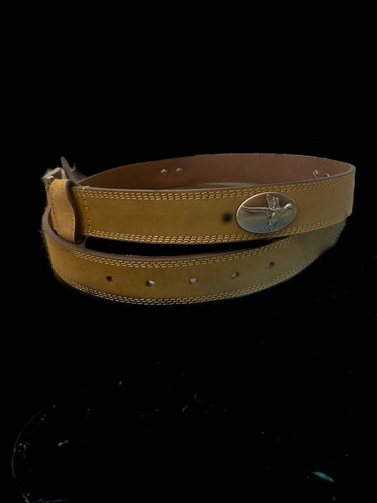 ZepPro Light Brown Leather Belt - Mallard
