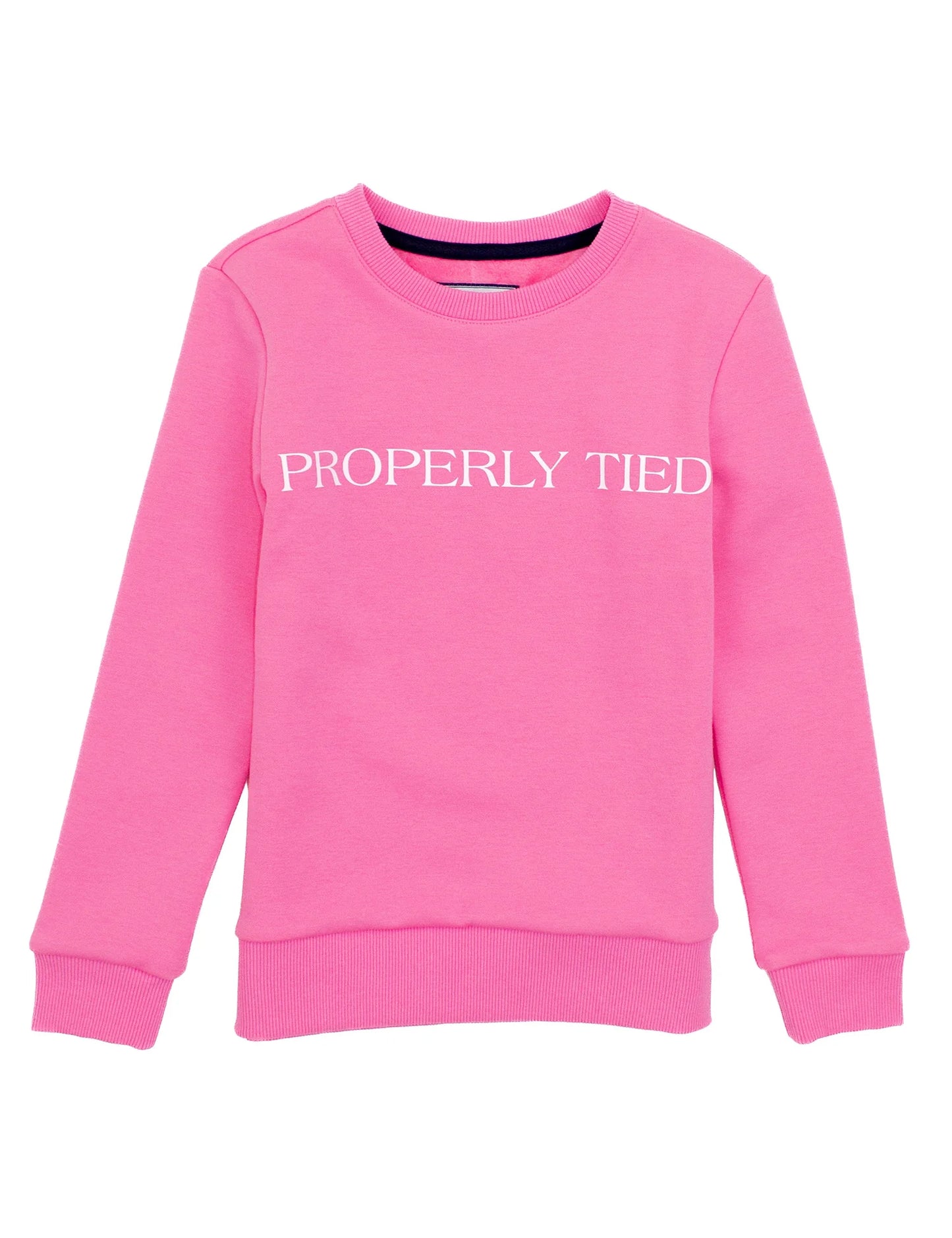 Properly Tied Girls Laurel Crew Pink