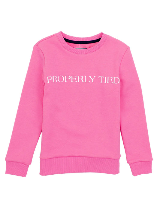 Properly Tied Girls Laurel Crew Pink