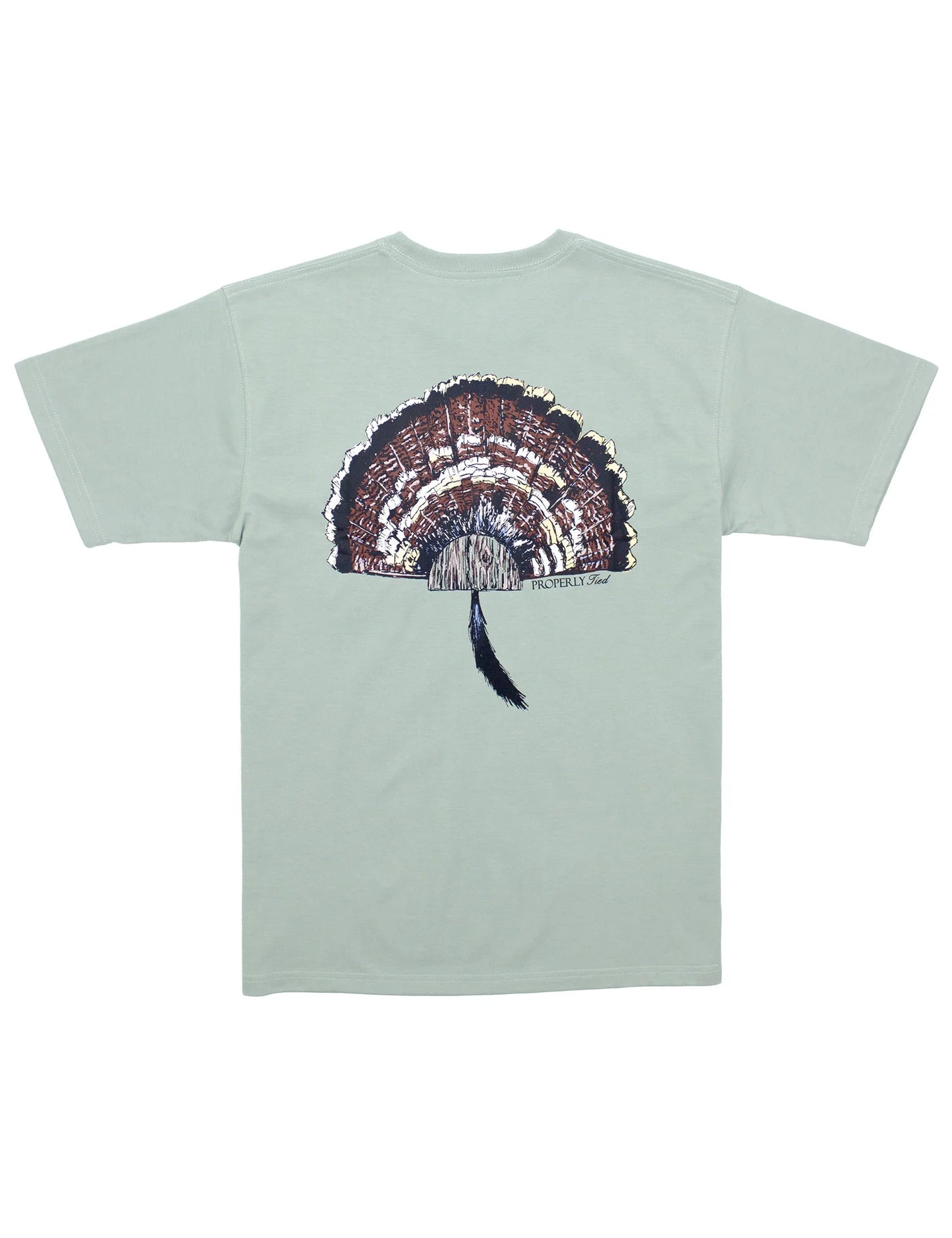 Properly Tied Turkey Mount SS Tee Chrome Grey