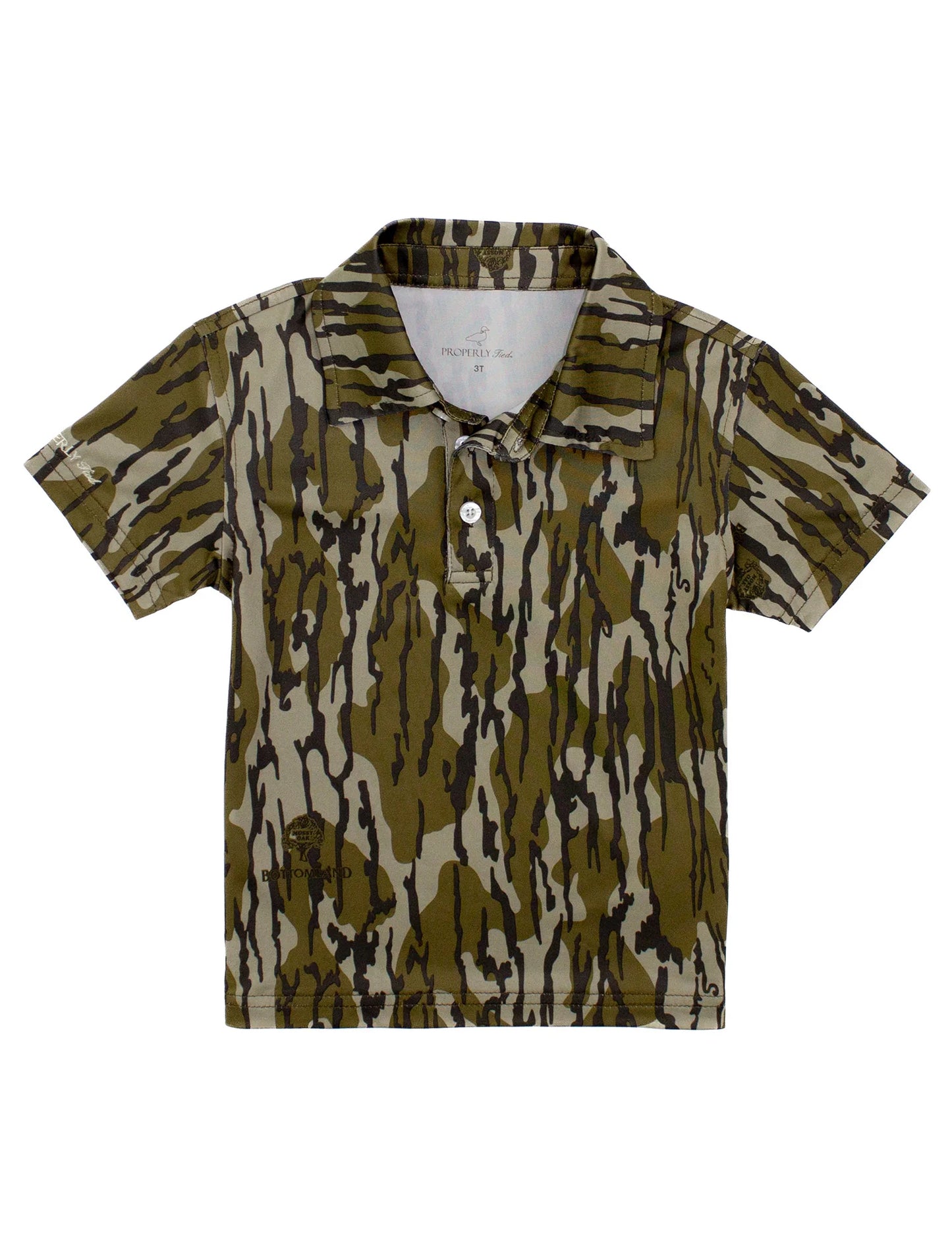 Properly Tied Boys Inlet Polo Mossy Oak Original Bottomland