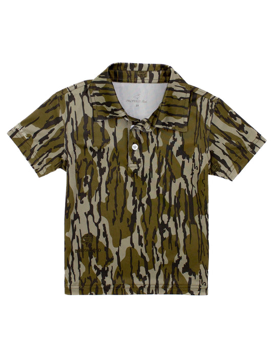 Properly Tied Boys Inlet Polo Mossy Oak Original Bottomland