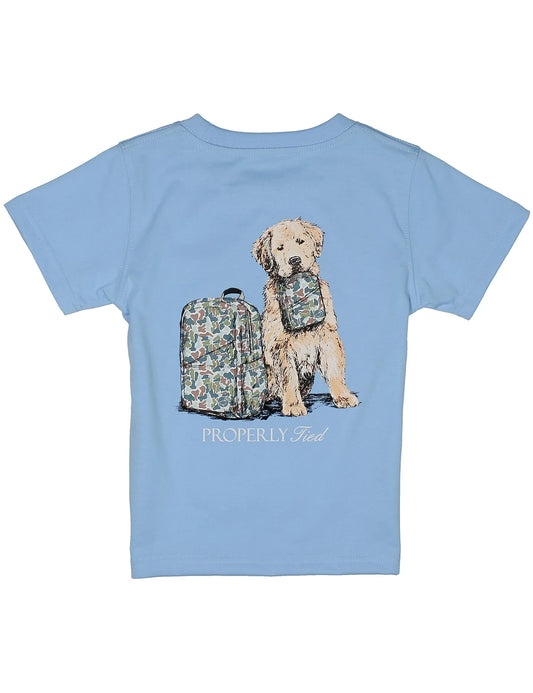 Properly Tied Boys Study Buddy SS Tee - Light Blue