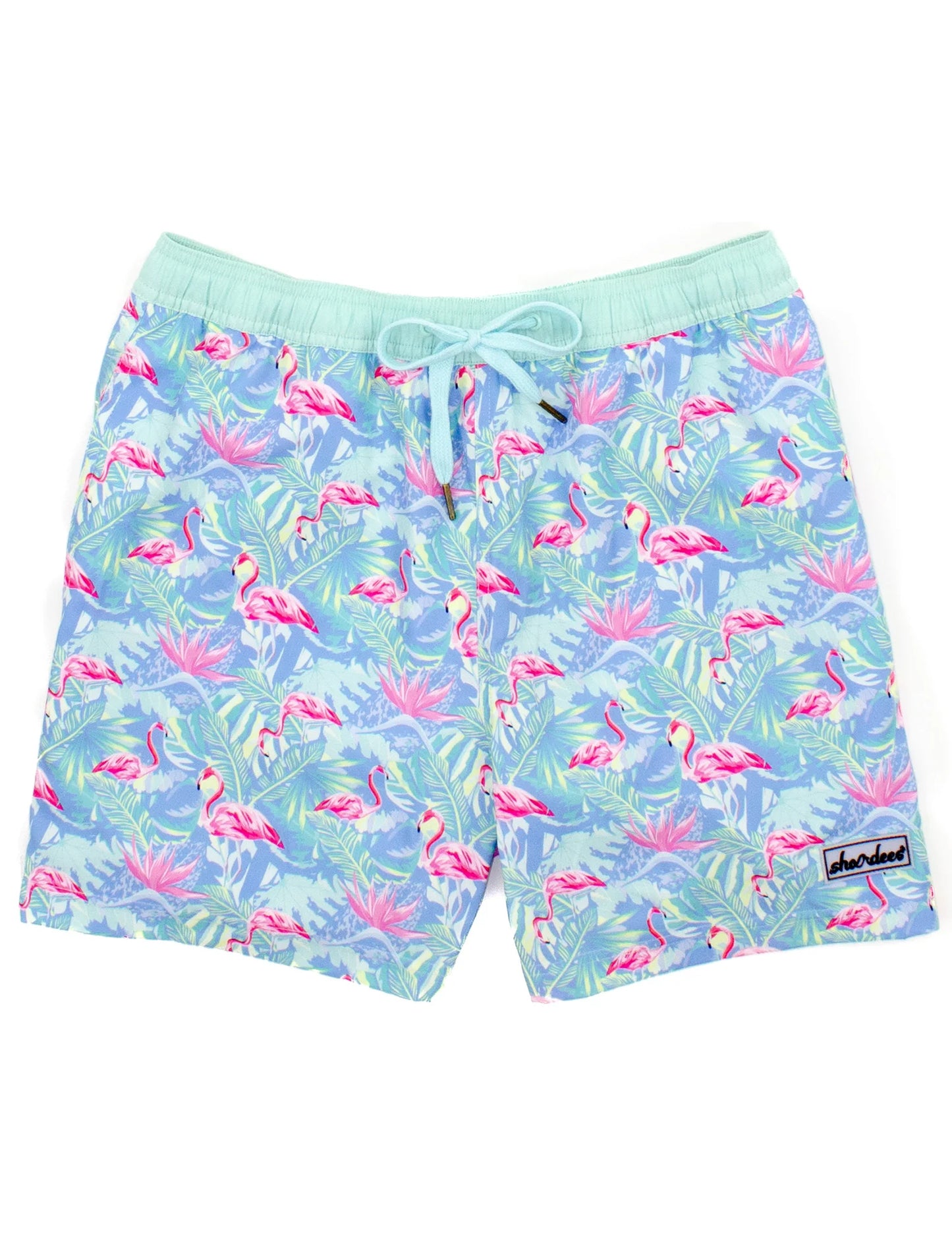 Properly Tied Shordees Swim Trunk - Floral Flamingo