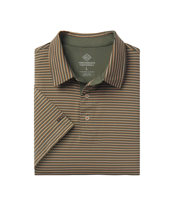SSCO Crestline Stripe Polo - Marshland
