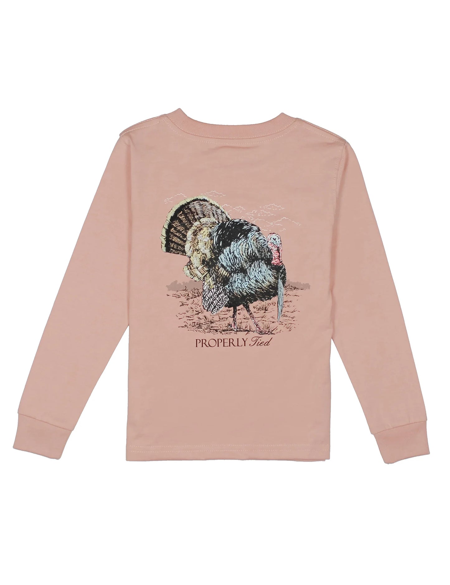 Properly Tied Boys Gobbler LS Peach