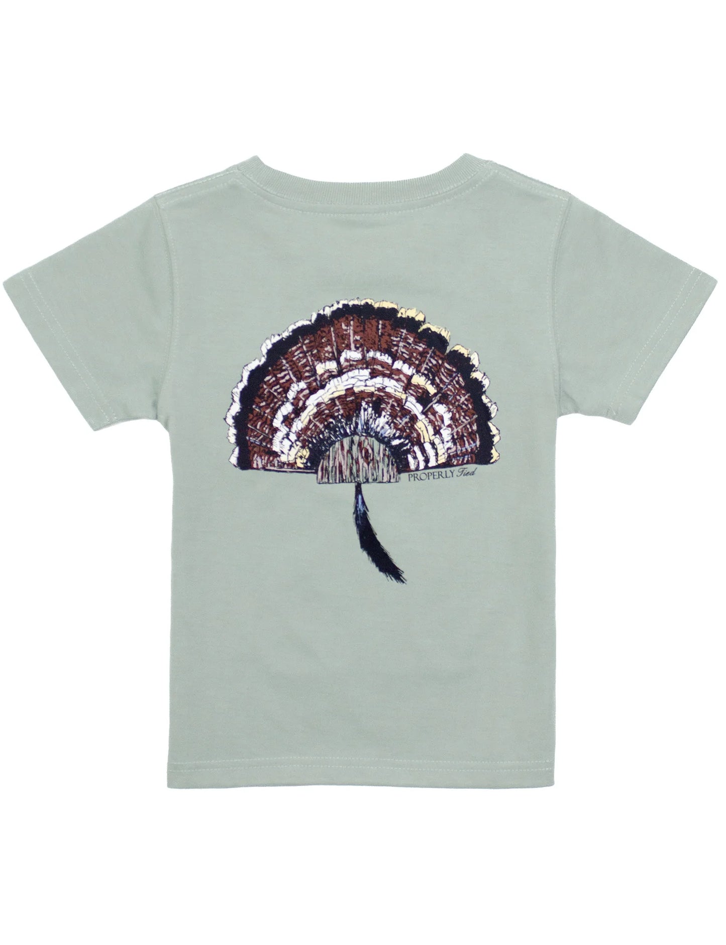 Properly Tied Boys Turkey Mount SS Tee - Chrome Grey