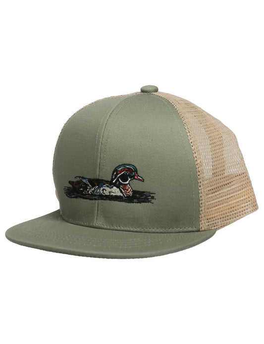 Properly Tied Boys Trucker Hat Wood Duck