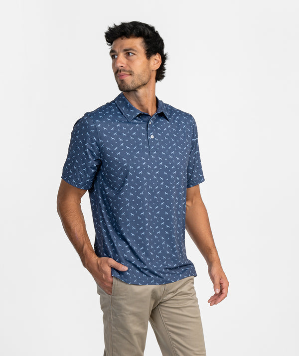 SSCO Uplands Unleashed Printed Polo - Midnight Navy