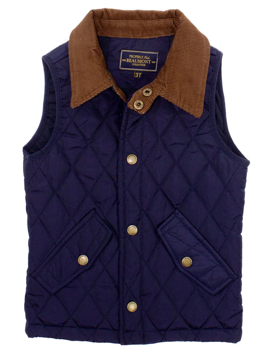Properly Tied Boys Beaumont Vest Navy
