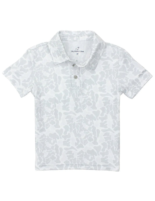 Properly Tied Boys Ravine Polo - Snow Camo