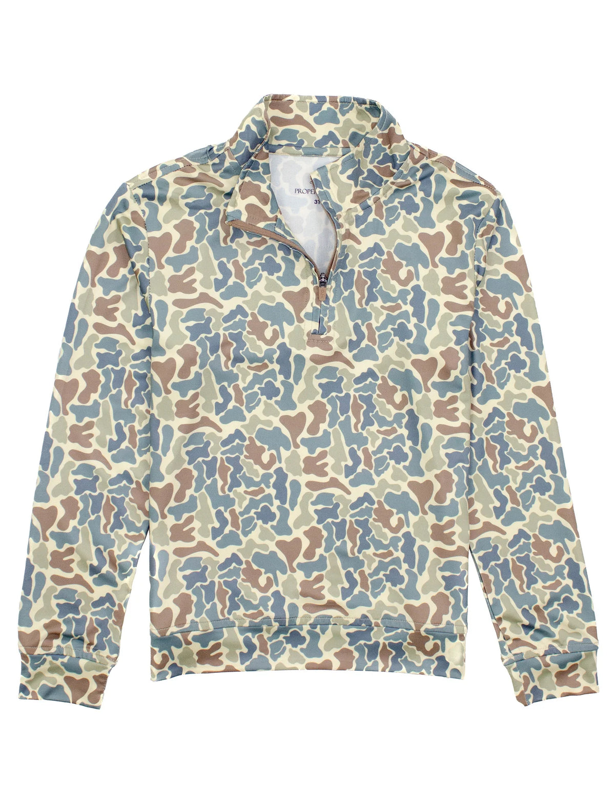 Properly Tied Boys Inlet Pullover Field Camo