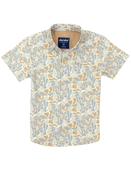 Properly Tied Boys Shordees Summer Shirt - Field Camo