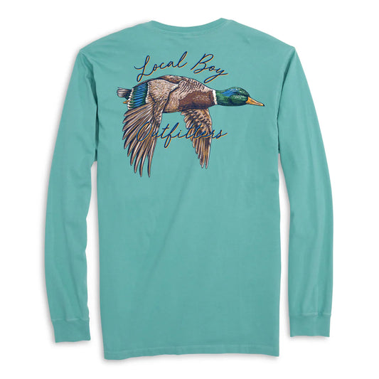 Local Boy Youth Migrating L/S T-Shirt - Seafoam
