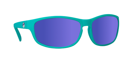 Mini Shades Wraps (Age 3-7) Aqua Polarized Purple Mirror