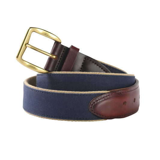 Duck Head Waxed Canvas Belt- Navy