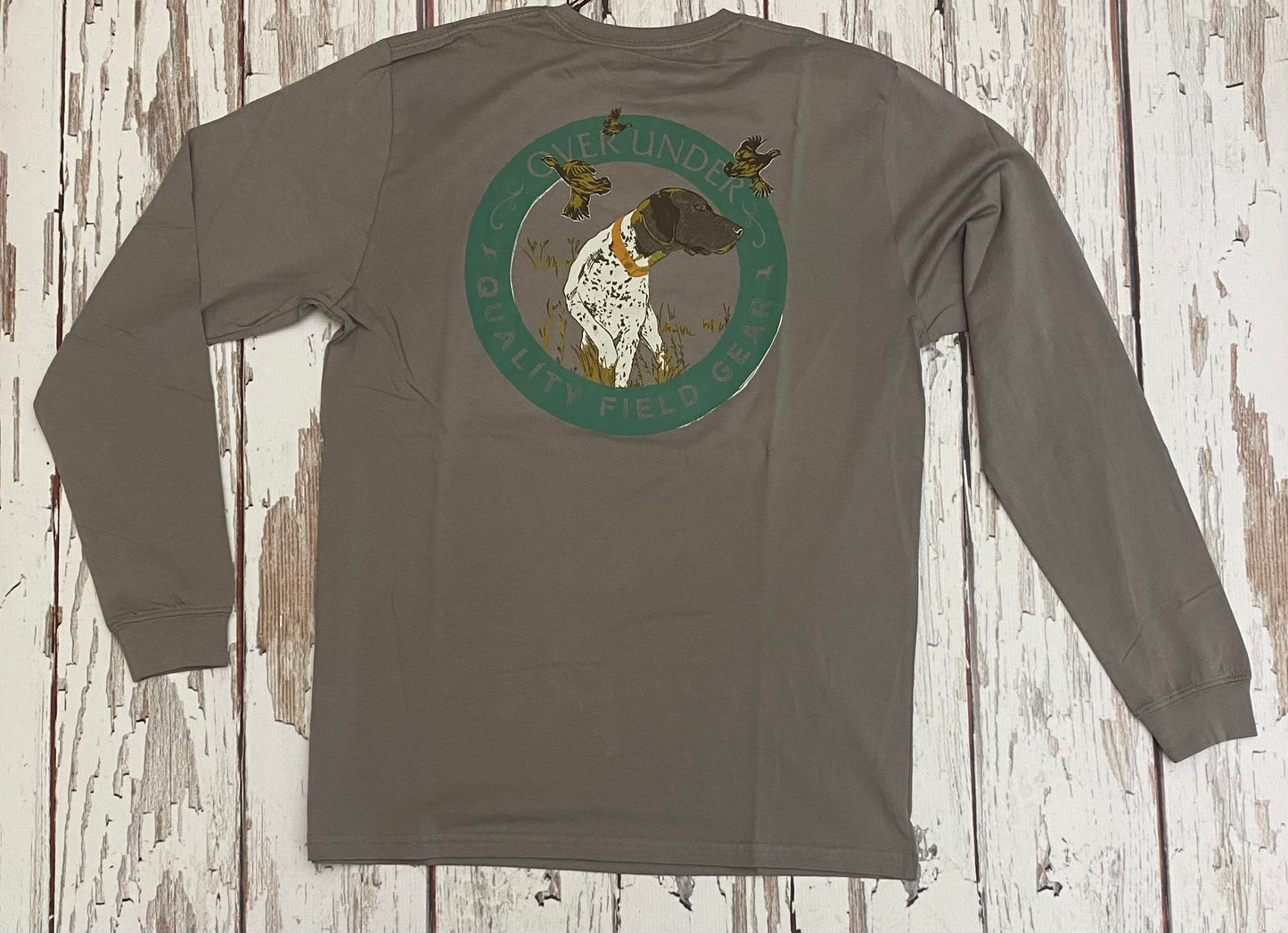 Over Under Pointer Hunting Quail L/S Tee - Hurricane