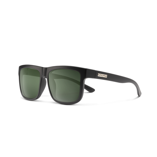 Suncloud Sunglasses Matte Black + Polarized Gray Green Lens