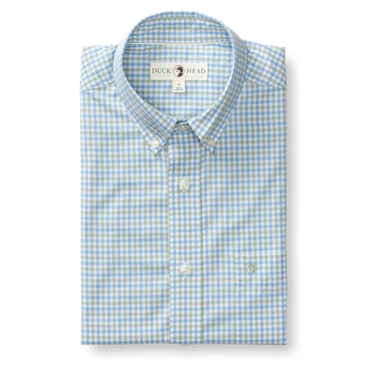 Duck Head Performance Poplin Sport Shirt - Sage